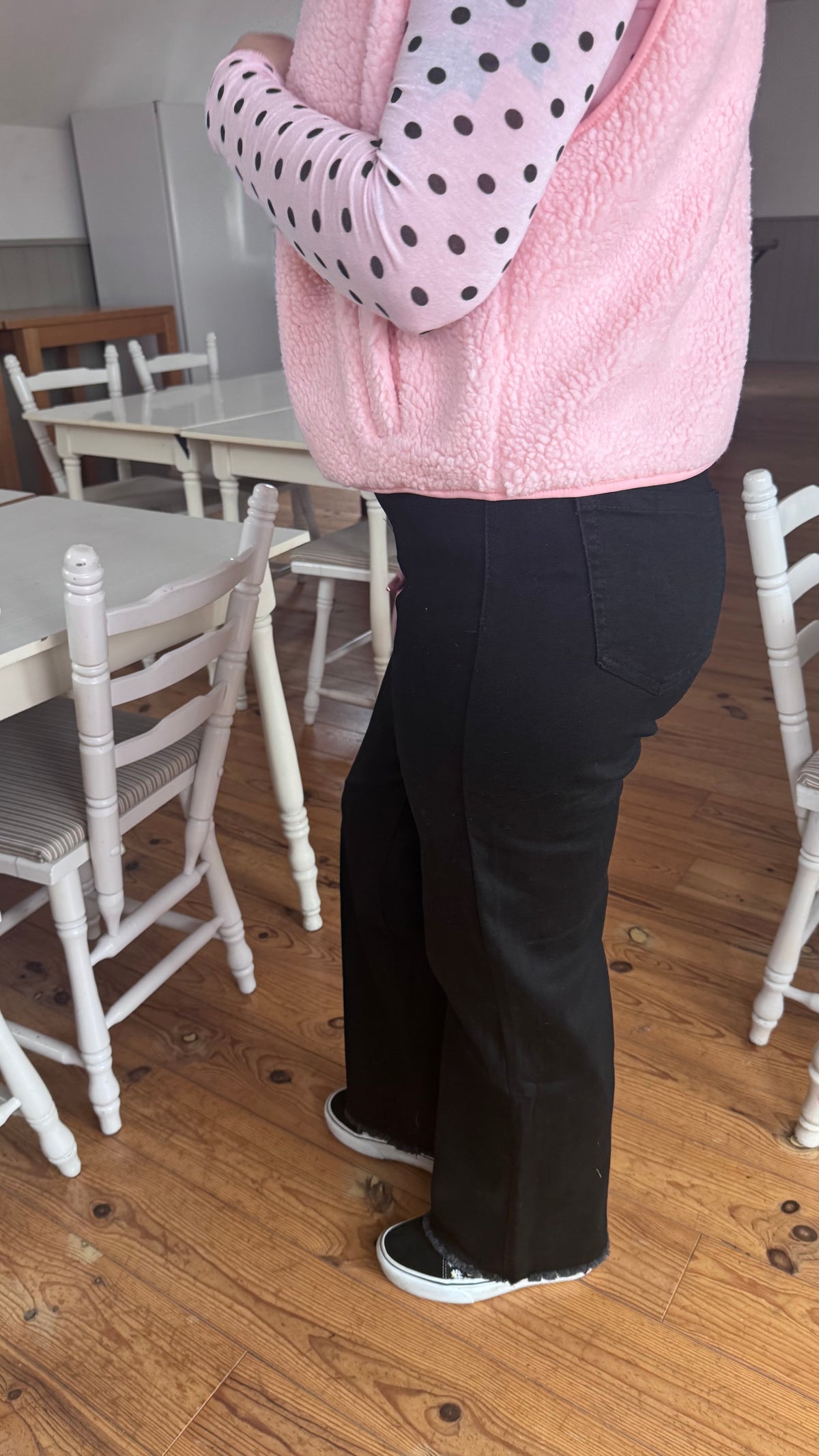 Black rebel wide leg jeans