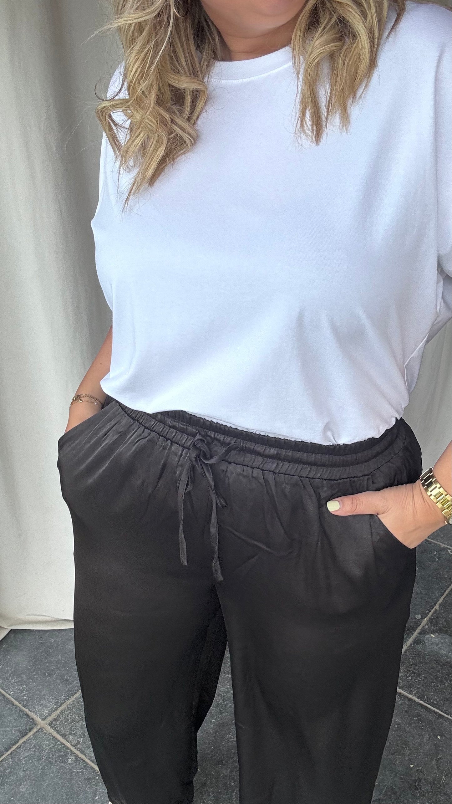 Satin broek - Zwart