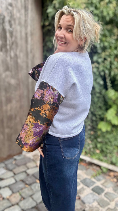 Shimmer sweater - Grijs/zwart