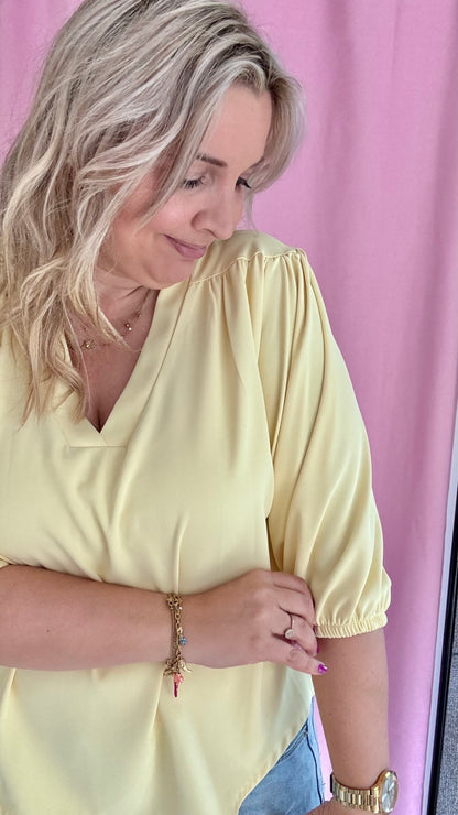 Mezza blouse - geel