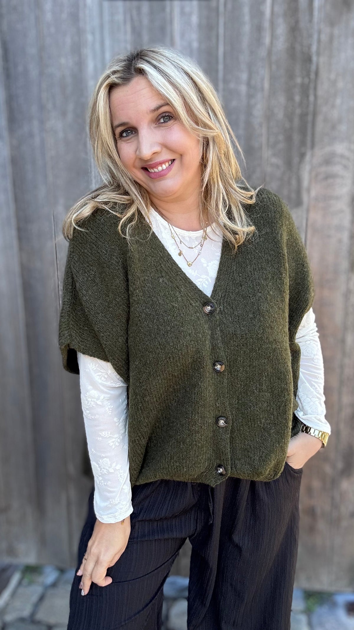 Velvet bloom blouse - Crème