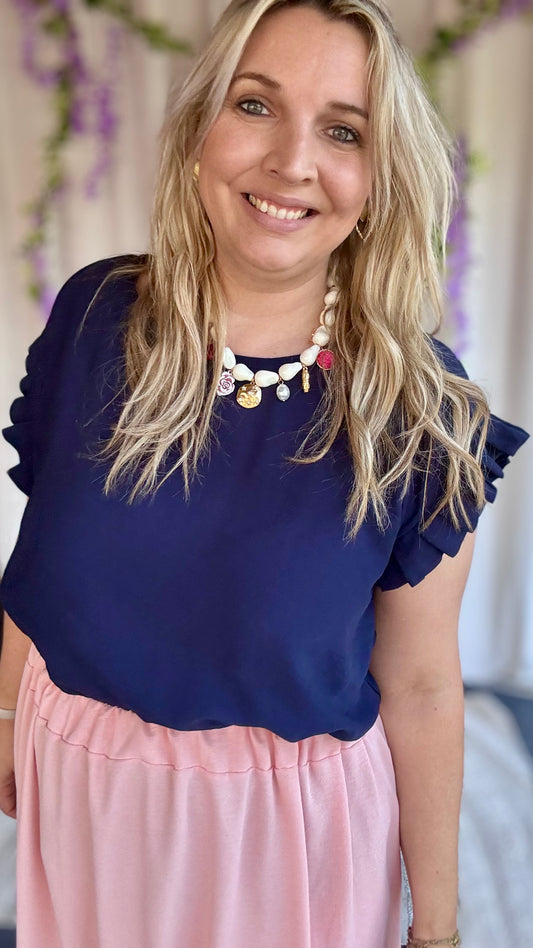 Bibi blouse navy