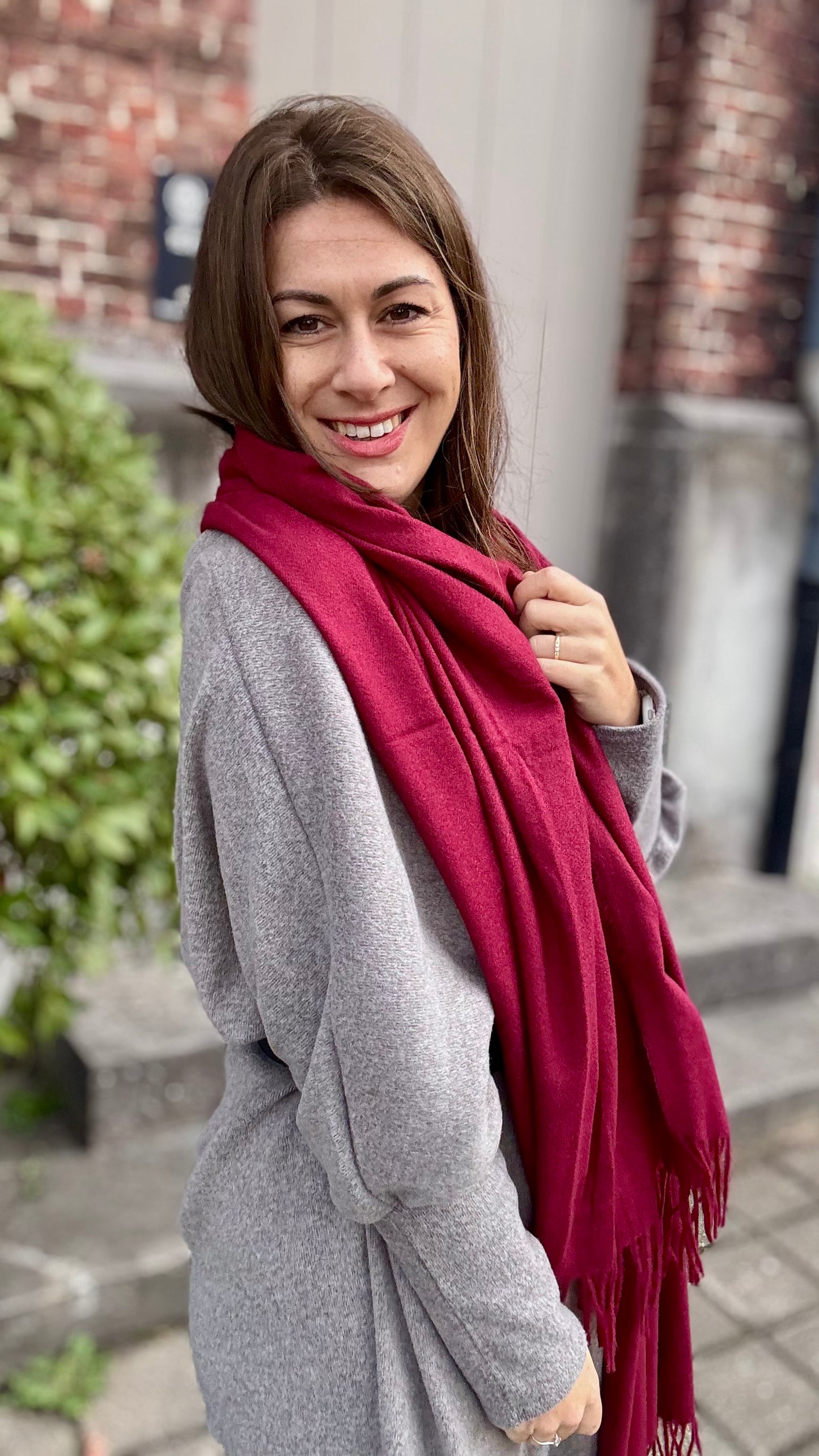Cozy Tea sjaal - Burgundy