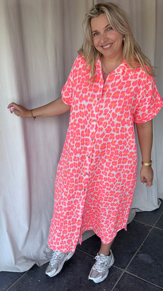 Leopard fluo hemdjurk