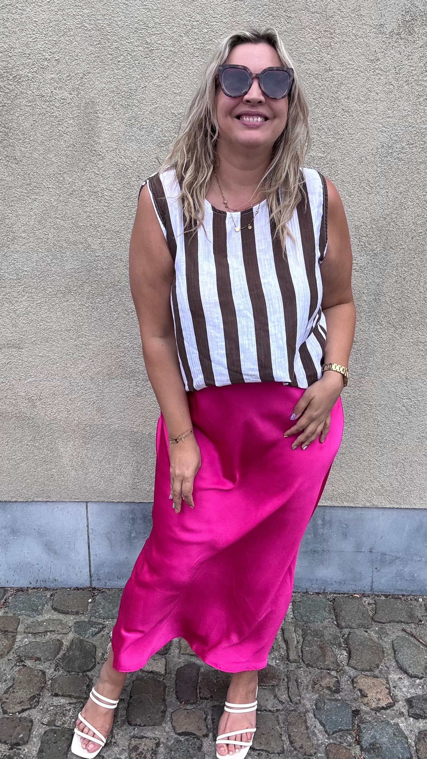 Silky muse rok - Fuchsia