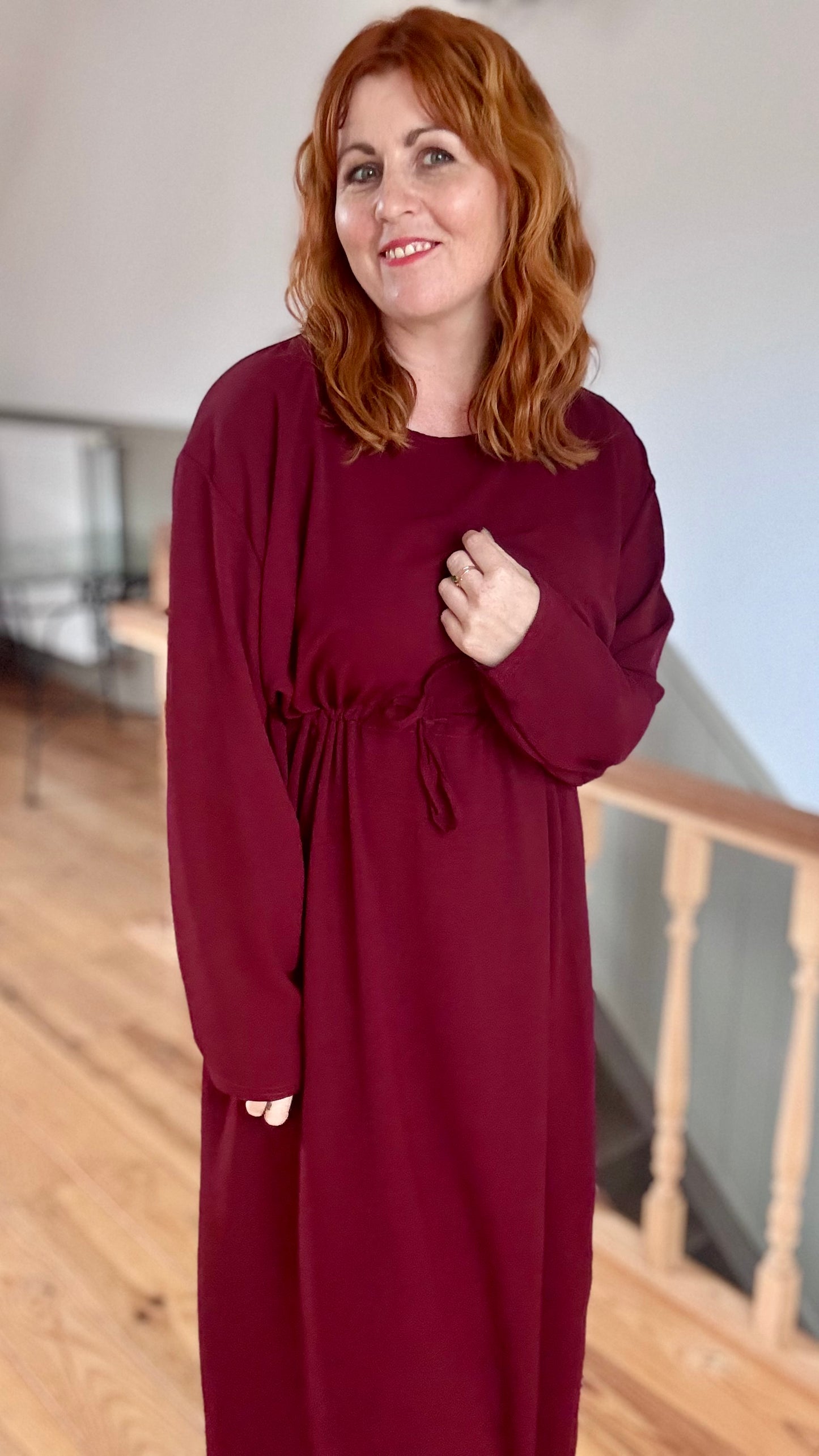 Celeste jurk - Wijnrood