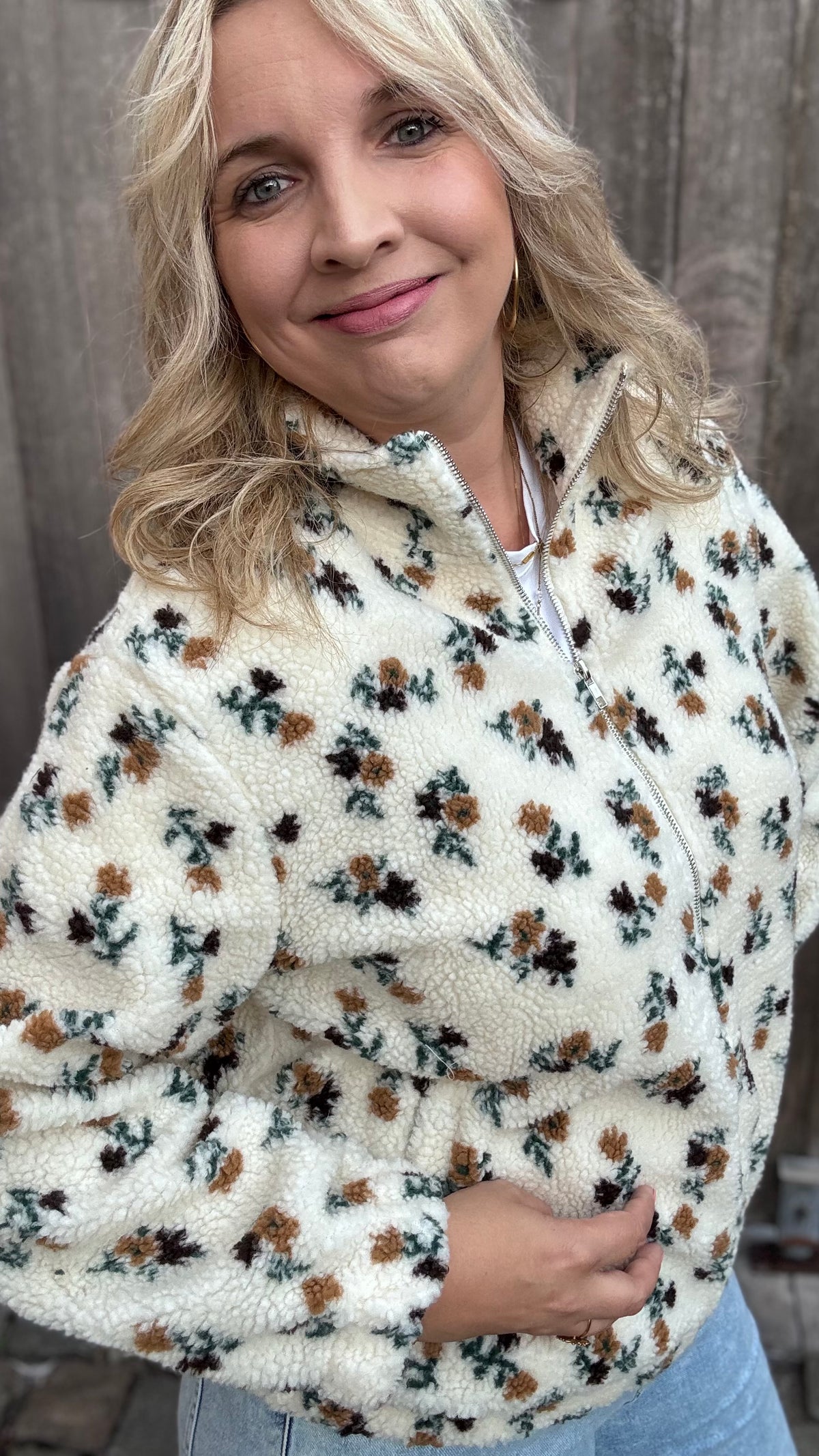 Teddy floral vest