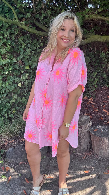 Sunshine Beach dress - Roze