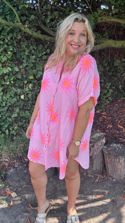 Sunshine Beach dress - Roze