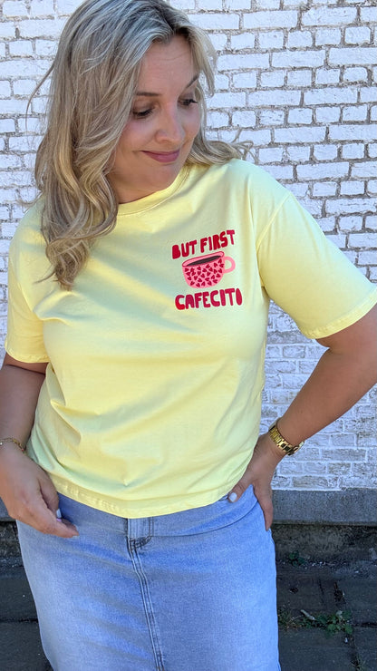 Cafecito shirt - Geel