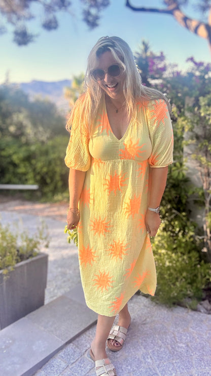 Golden hour dress geel