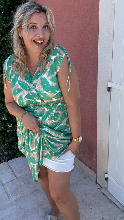 Every Woman Dress - Golden feather (groen)