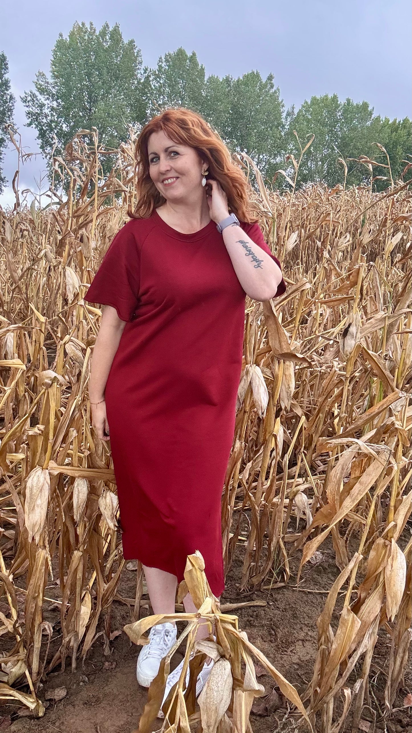 Harvey sweaterjurk TU1 - Burgundy