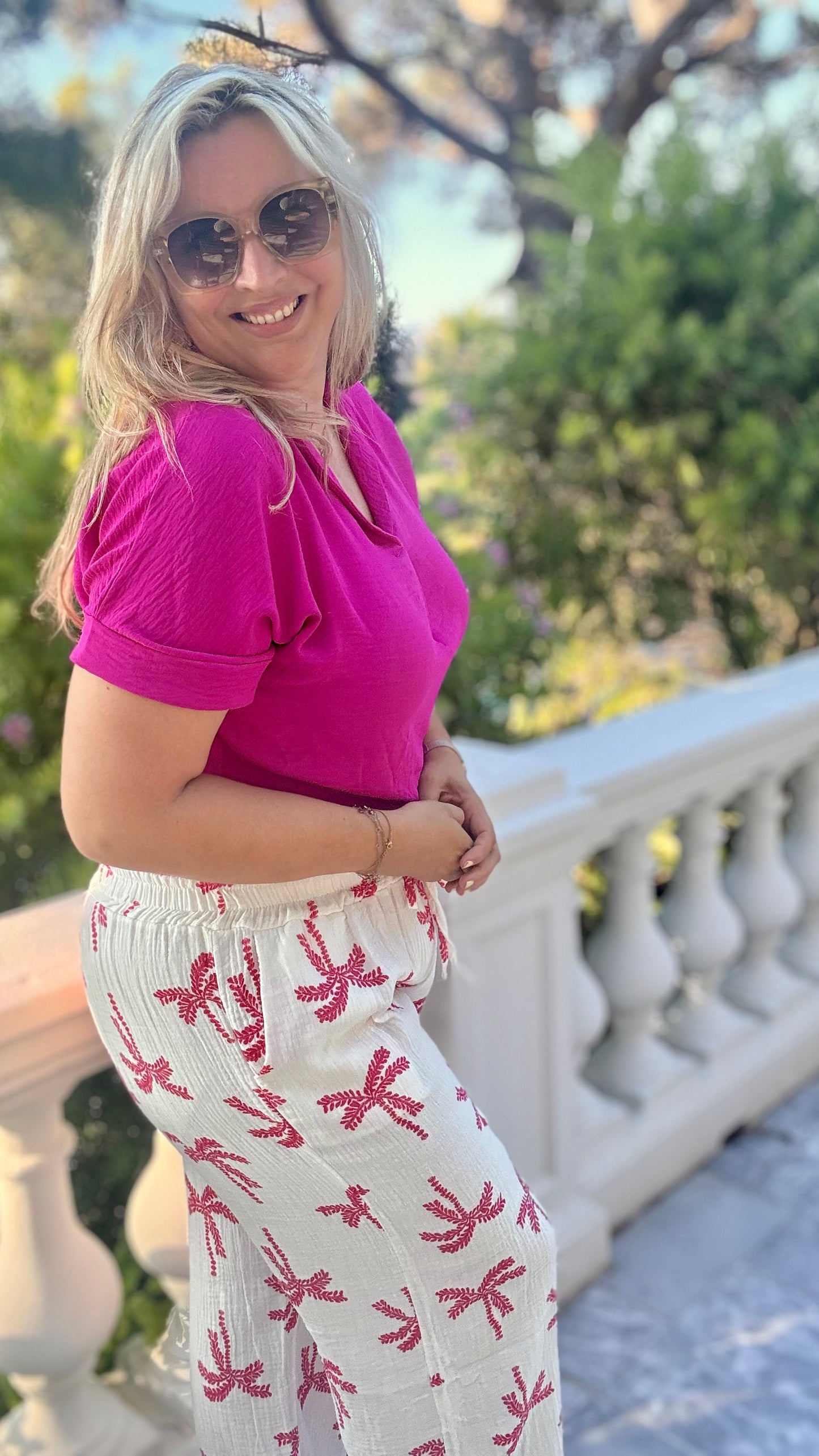 Chanty blouse magenta