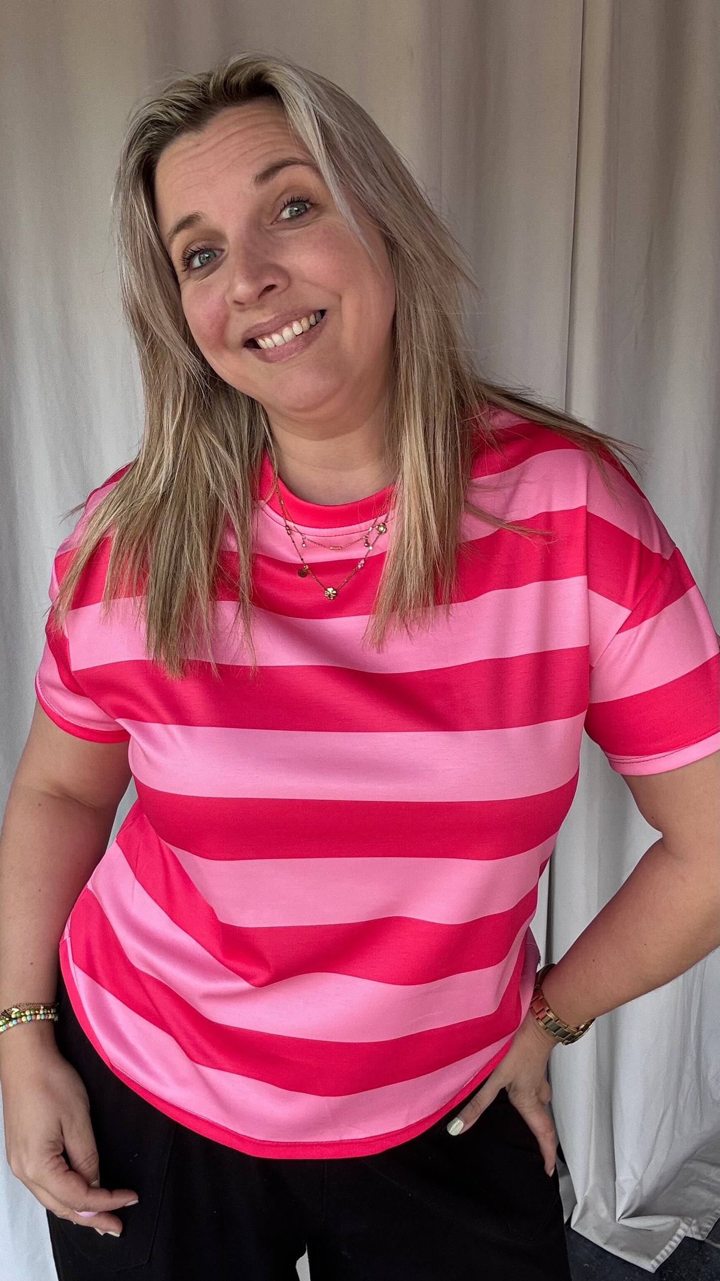 Cassie shirt - roze/fuchsia