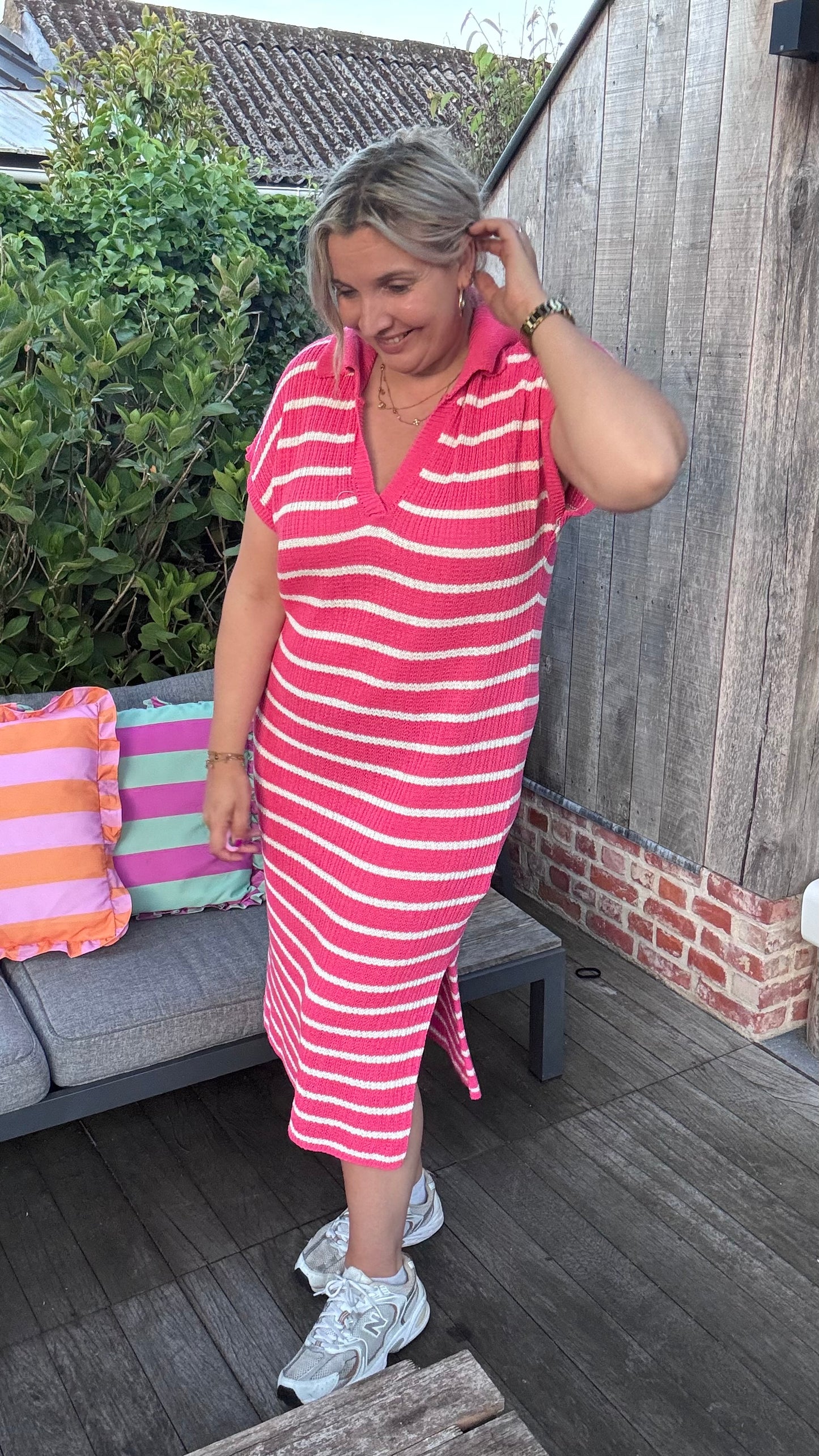 Crochet dress - Roze