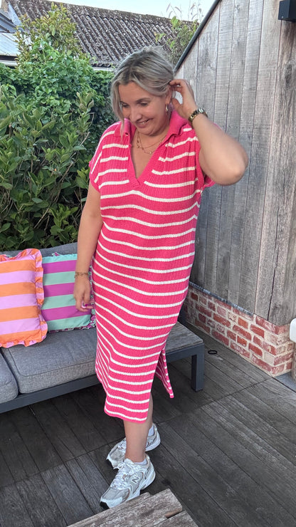 Crochet dress - Roze