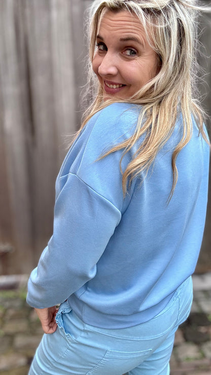 Bisous sweater - Blauw