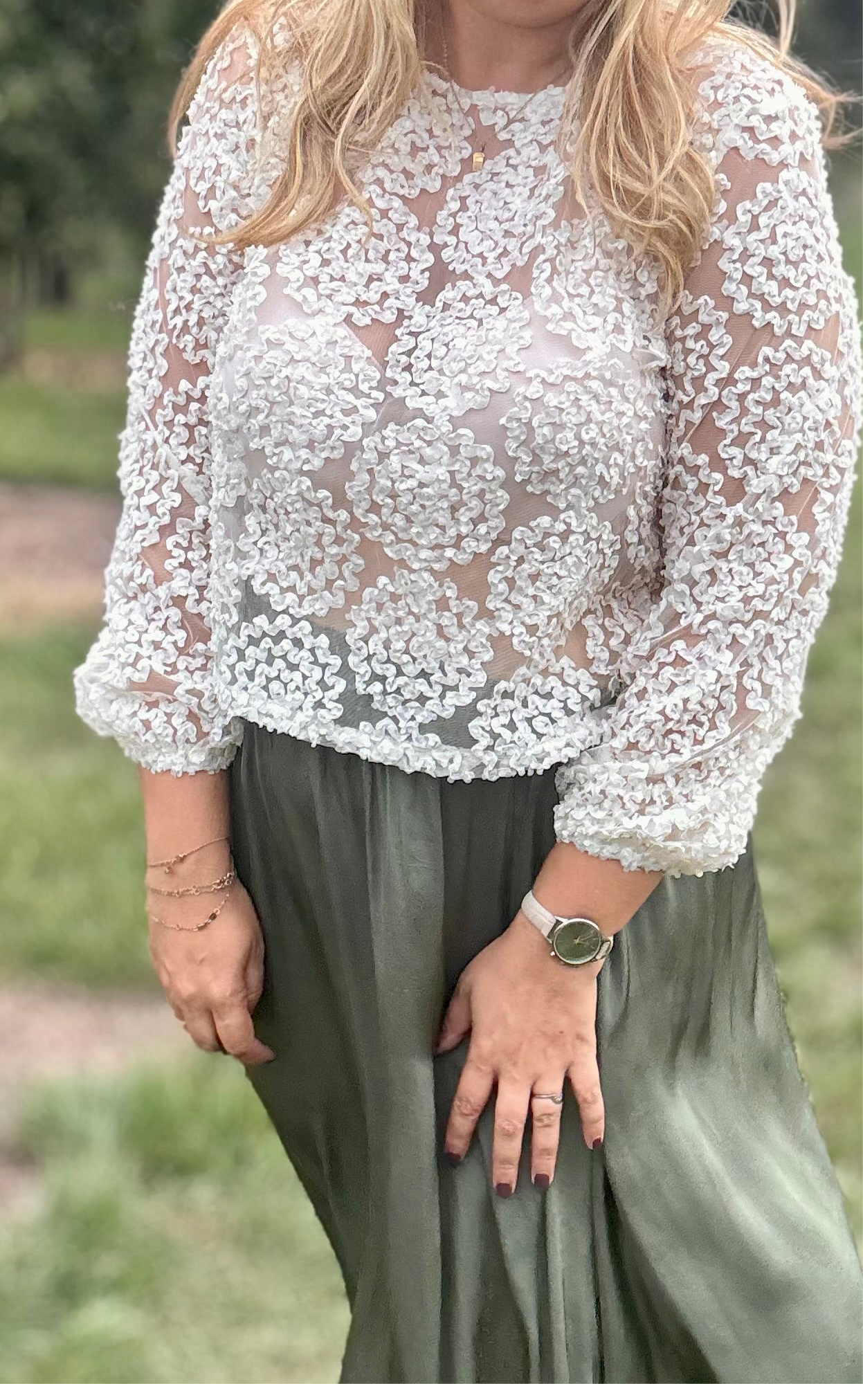 Rebel bloom blouse wit