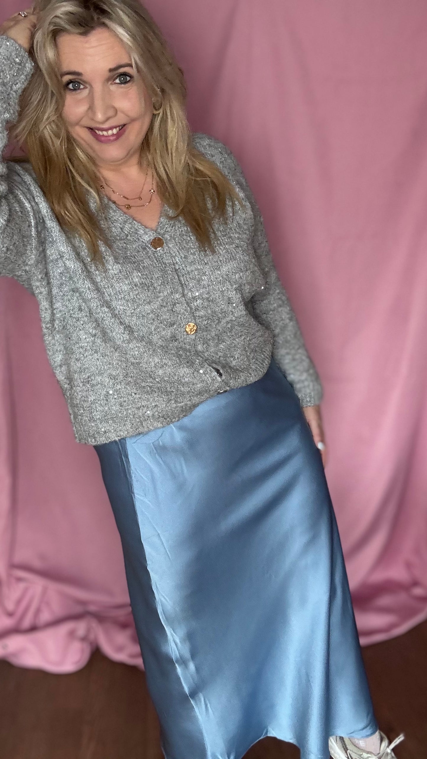 Silky muse rok - lichtblauw