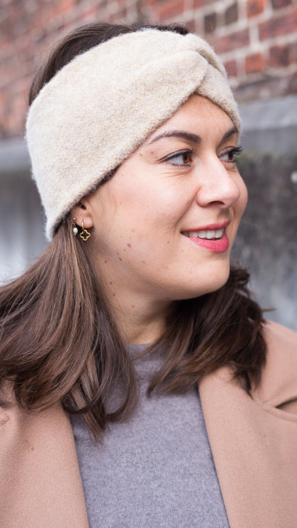 Polar chic haarband - Crème