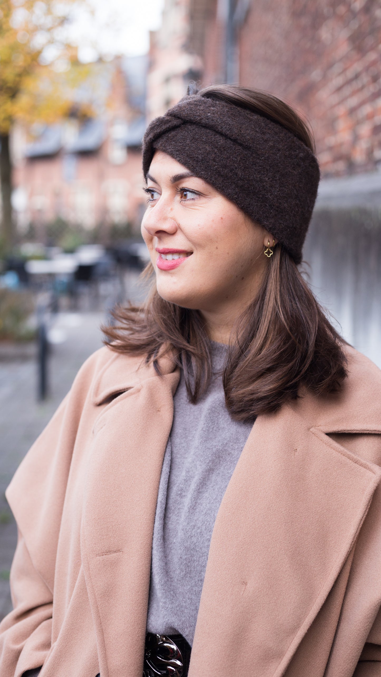 Polar chic haarband - Chocolat