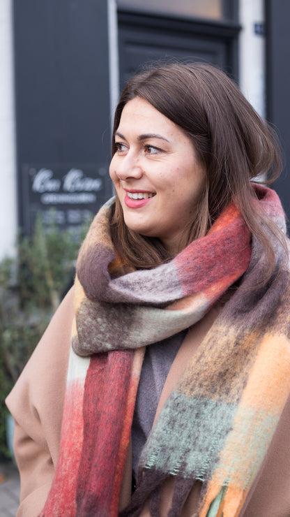 Bizoe sjaal - Bruin/Mint