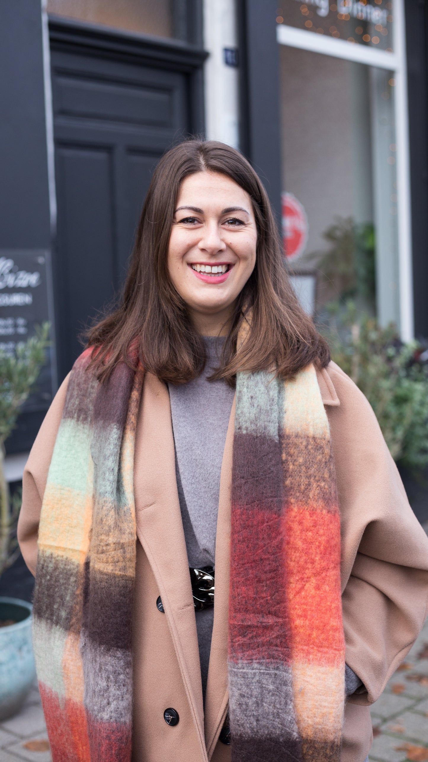 Bizoe sjaal - Bruin/Mint